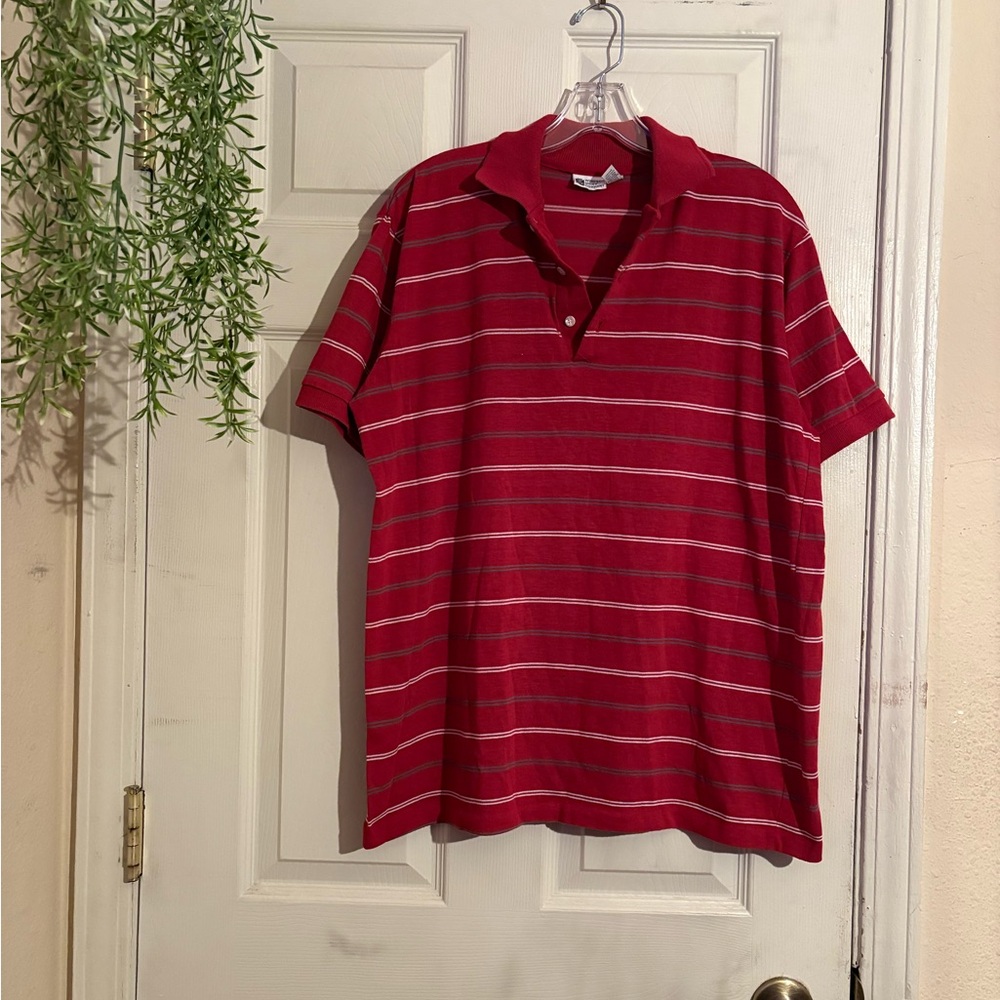 Red Striped Polo Shirt